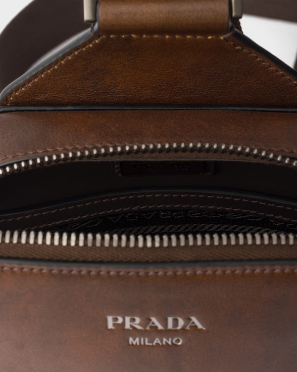 Prada Brique antiqued leather bag - Cocoa Brown Prada Brique antiqued leather bag - Cocoa Brown