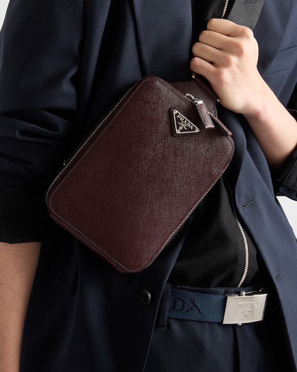 Prada Brique Saffiano leather bag - Burgundy Prada Brique Saffiano leather bag - Burgundy