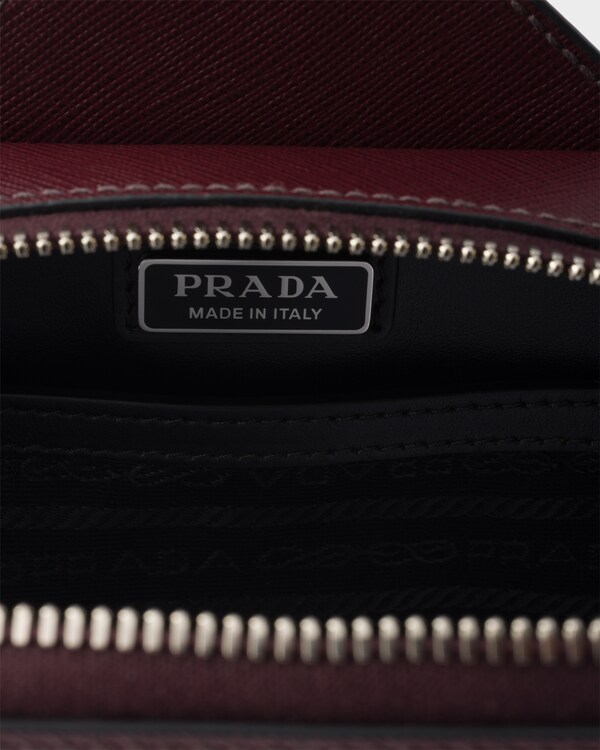 Prada Brique Saffiano leather bag - Burgundy Prada Brique Saffiano leather bag - Burgundy