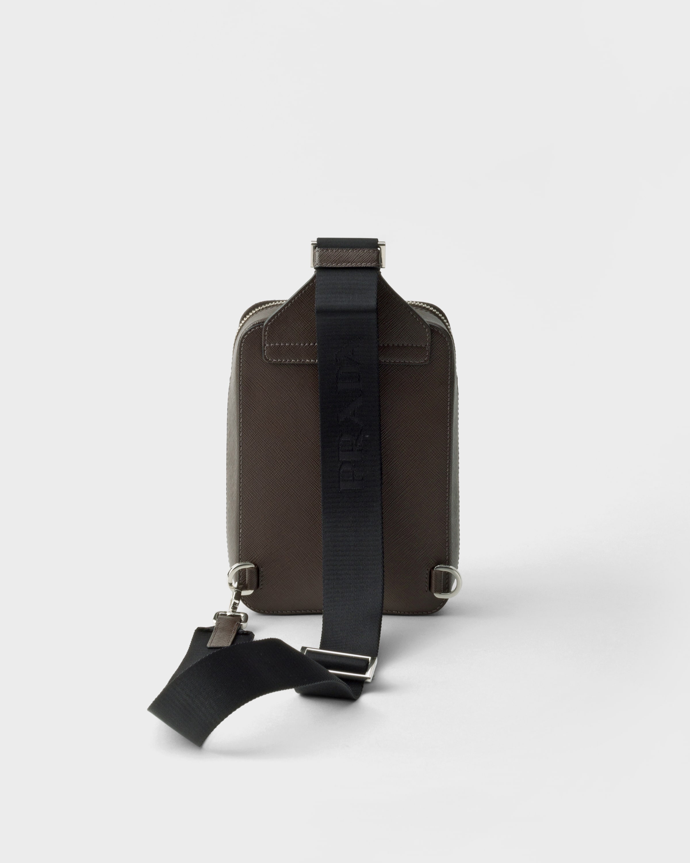 Coffee Prada Brique Saffiano leather bag | PRADA - United States