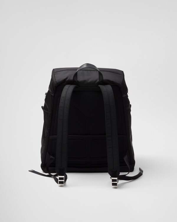 Re-Nylon and leather backpack Re-Nylon and leather backpack