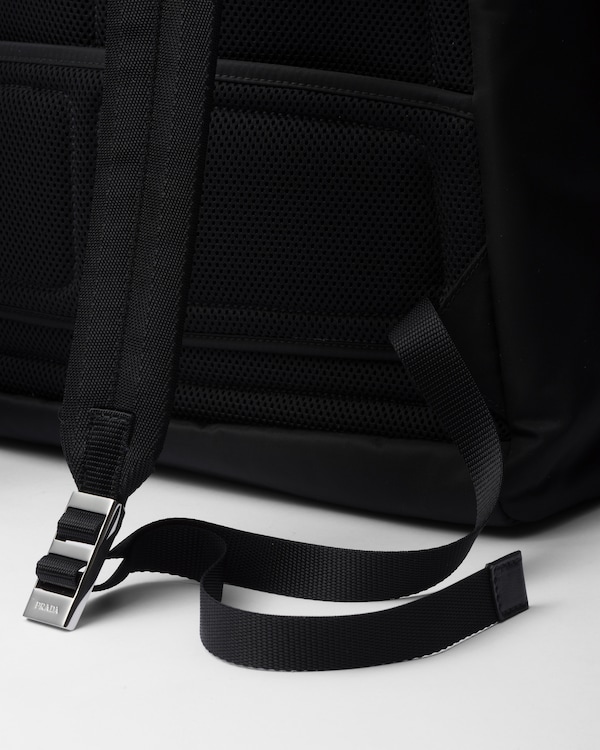 Re-Nylon and leather backpack Re-Nylon and leather backpack