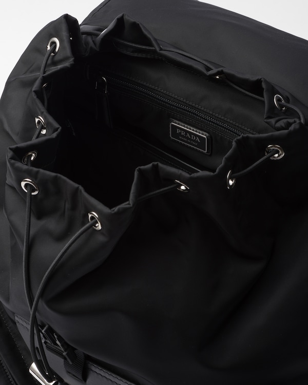 Re-Nylon and leather backpack Re-Nylon and leather backpack