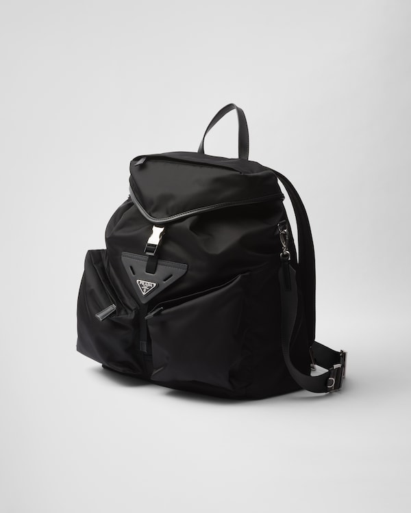 Re-Nylon and leather backpack Re-Nylon and leather backpack