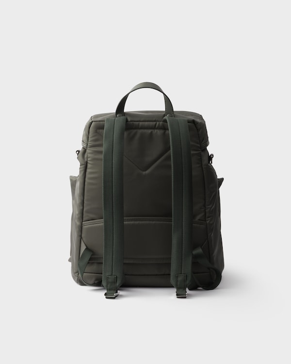 Re-Nylon and leather backpack Re-Nylon and leather backpack