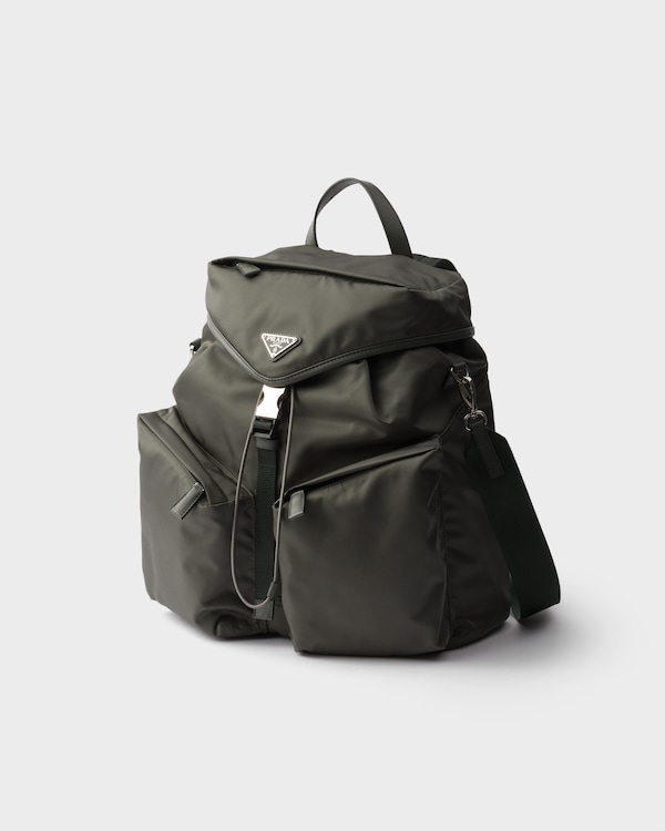 Re-Nylon and leather backpack Re-Nylon and leather backpack
