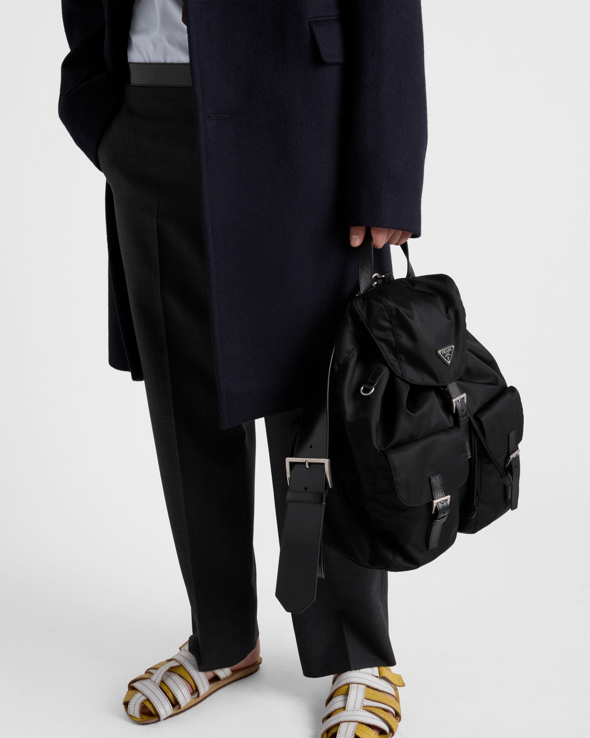 Prada one shoulder nylon backpack clearance