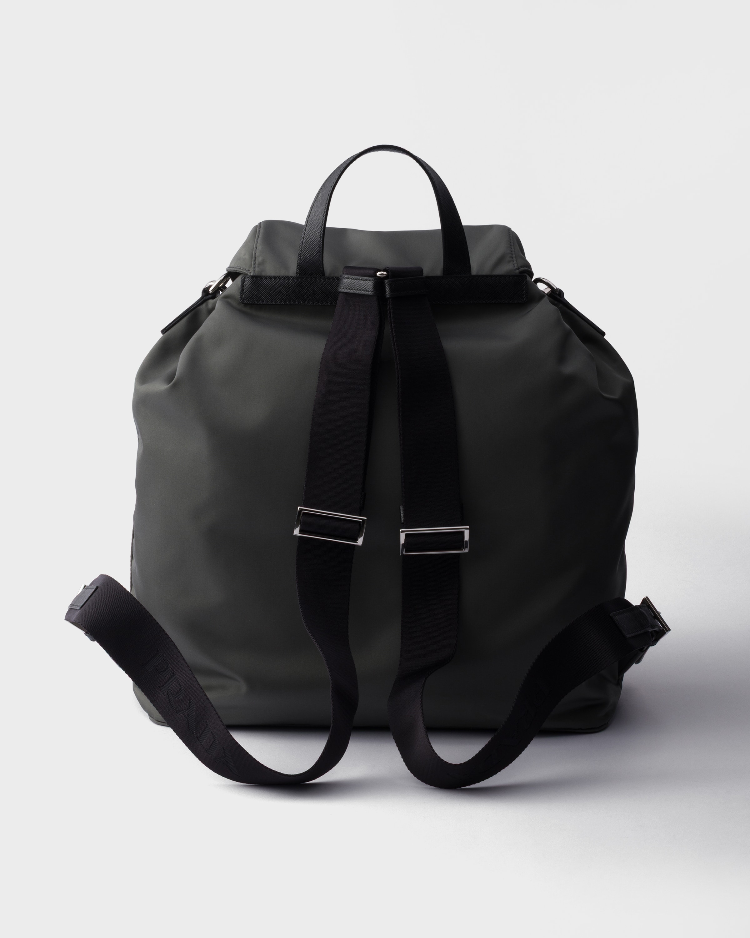 Mercury Gray Re-Nylon backpack | PRADA