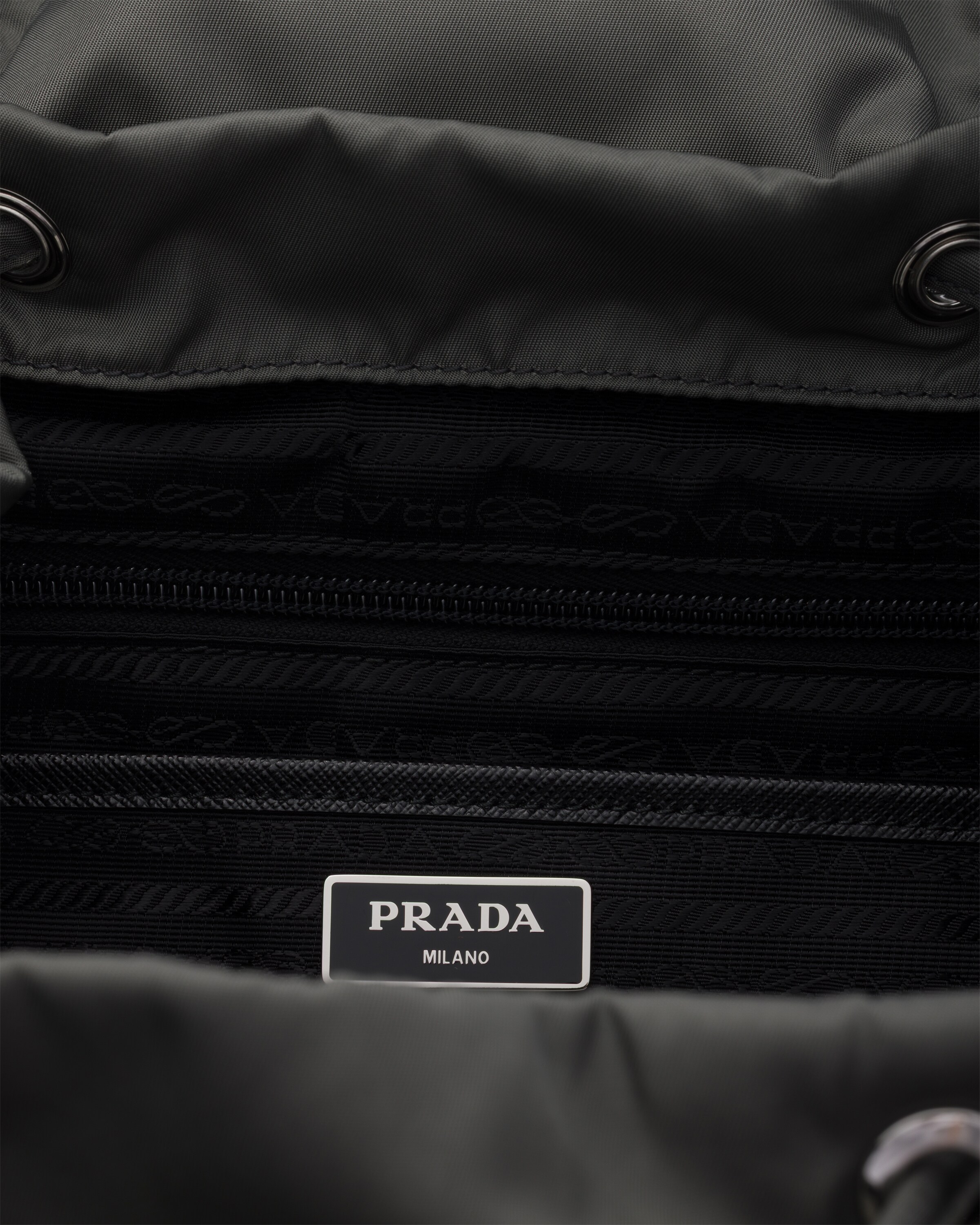 Mercury Gray Re-Nylon backpack | PRADA - United States