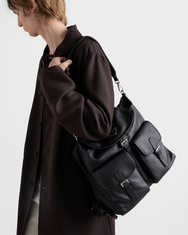 Leather backpack - Black Leather backpack - Black