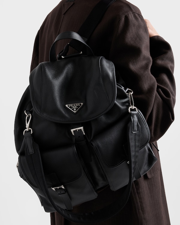 Leather backpack - Black Leather backpack - Black
