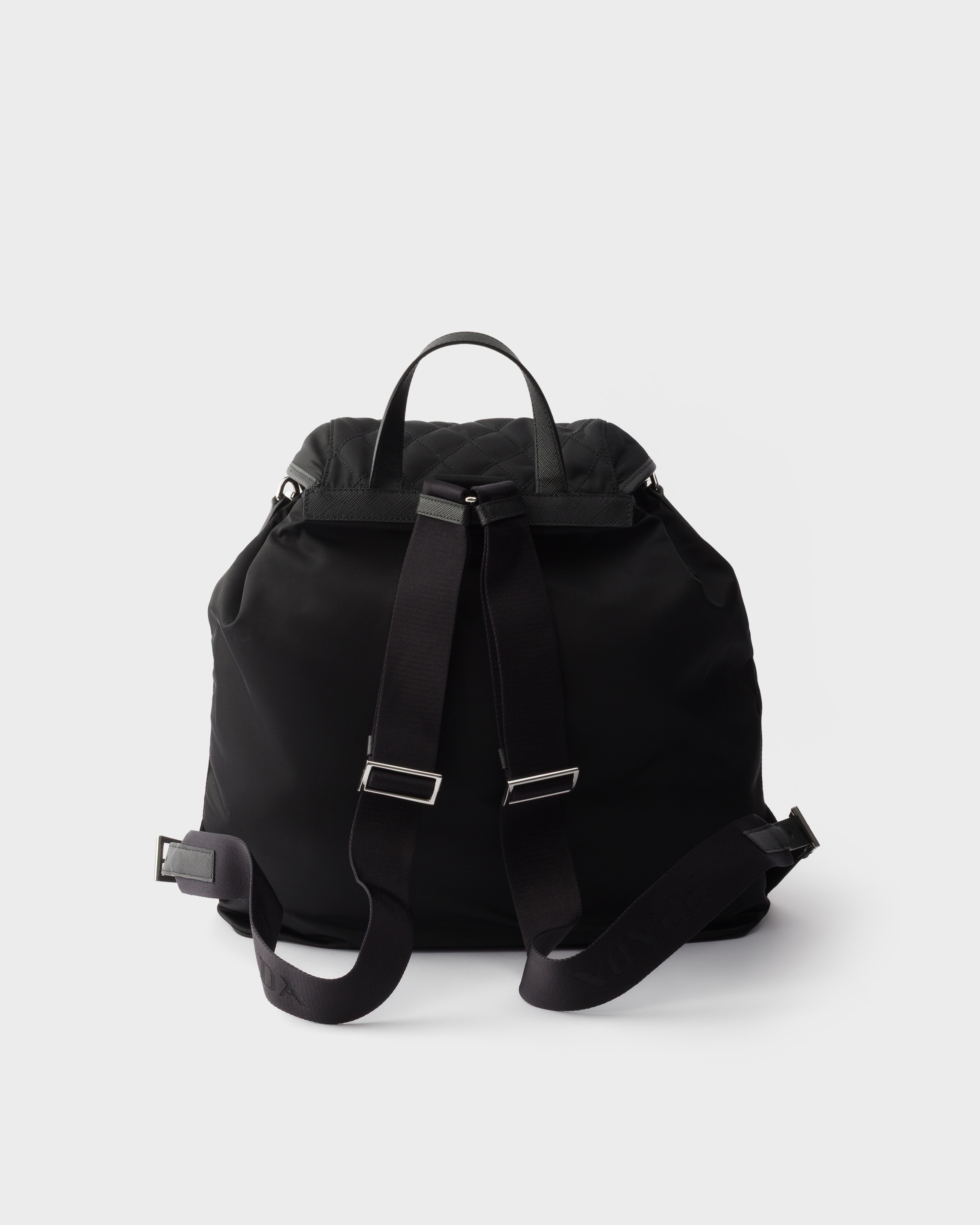 ブラック Re-nylon Xレザー バックパック | PRADA - 日本