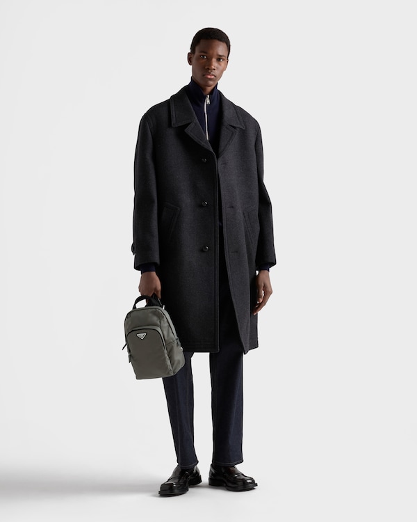 Re-Nylon and Saffiano leather backpack Re-Nylon and Saffiano leather backpack