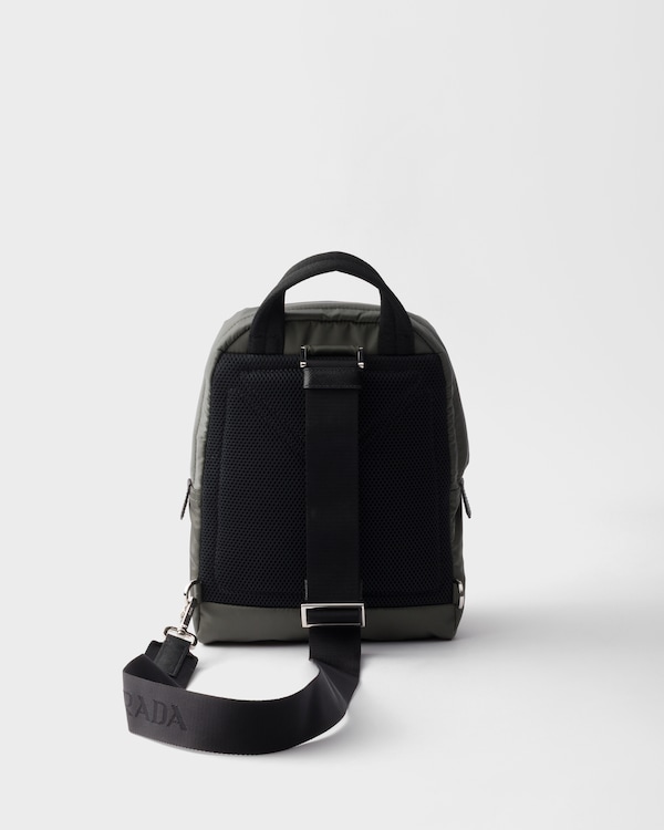 Re-Nylon and Saffiano leather backpack Re-Nylon and Saffiano leather backpack