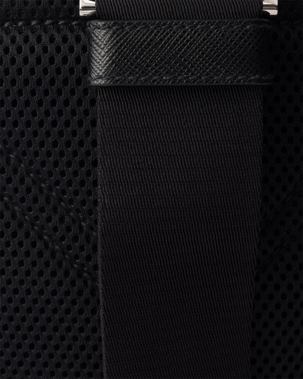 Re-Nylon and Saffiano leather backpack Re-Nylon and Saffiano leather backpack