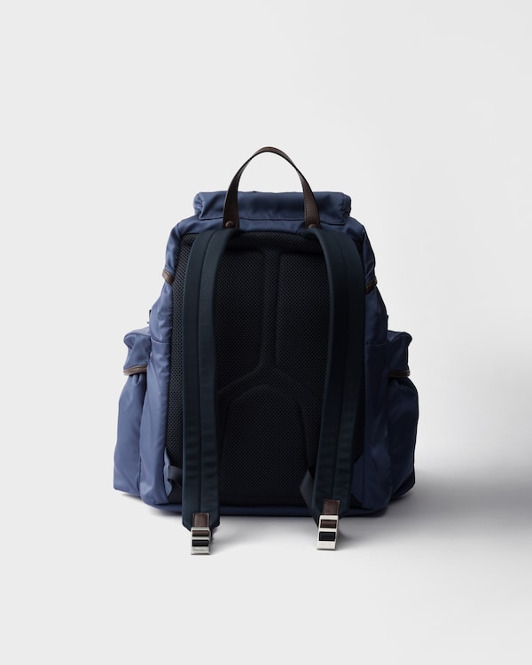 Re-Nylon and leather backpack Re-Nylon and leather backpack