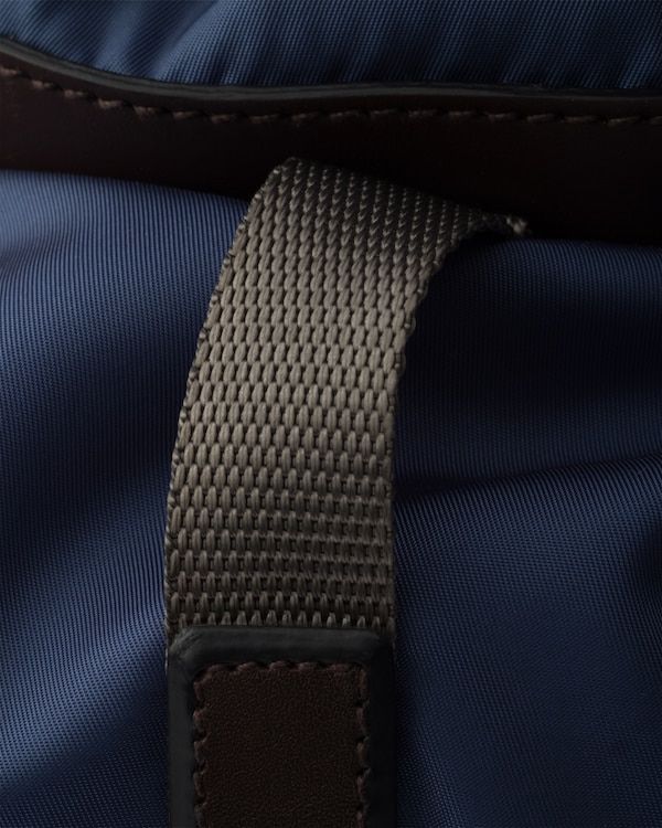 Re-Nylon and leather backpack Re-Nylon and leather backpack