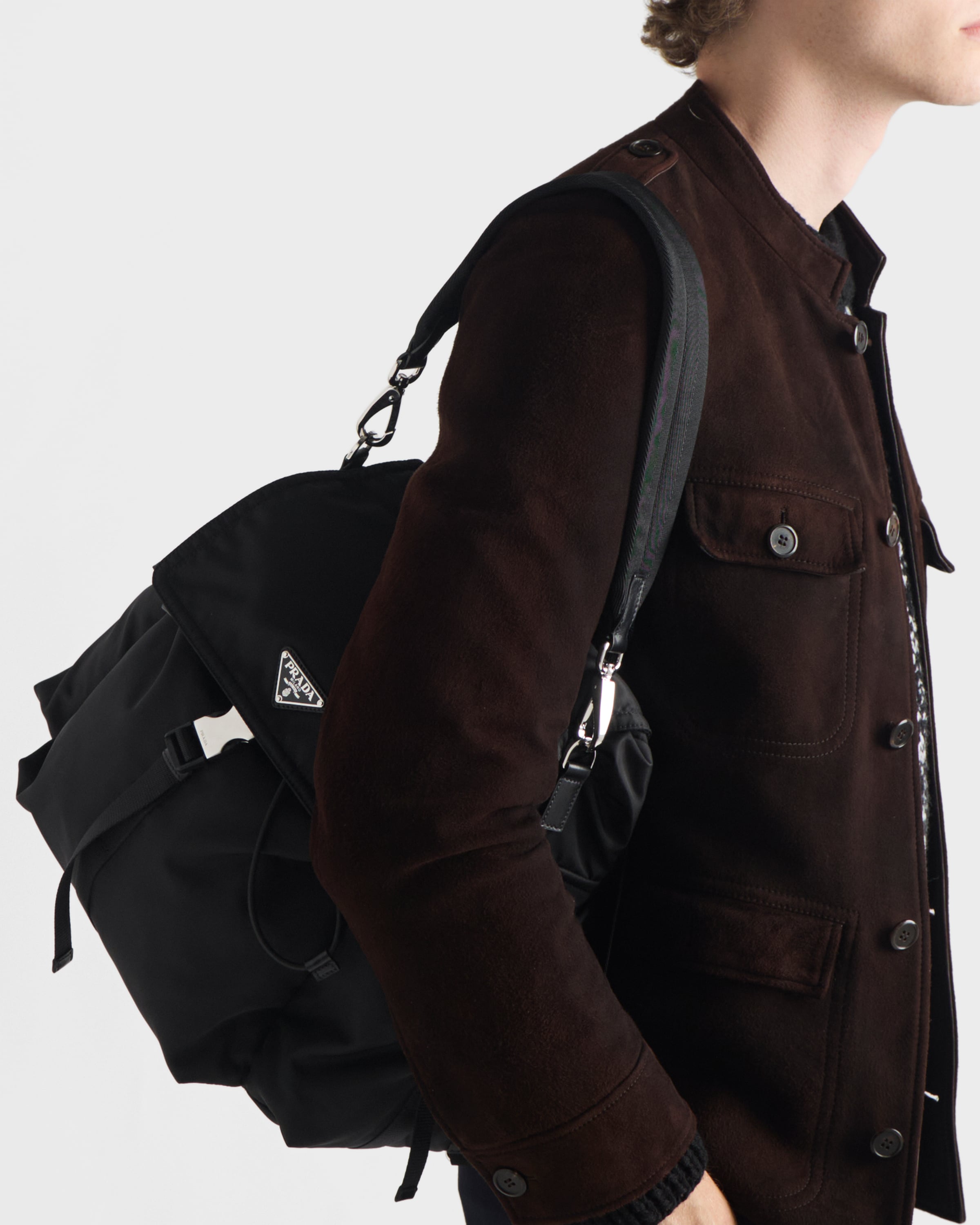 【VIP価格】PRADA Backpack Prada logo-plaque Leather Backpack | Black | FARFETCH