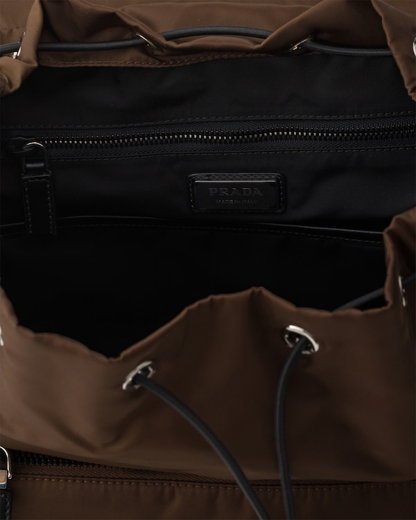 Prada Explore Re-Nylon and leather backpack - Sienna Prada Explore Re-Nylon and leather backpack - Sienna