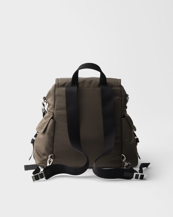 Prada Explore Re-Nylon and leather backpack - Smoky Gray Prada Explore Re-Nylon and leather backpack - Smoky Gray