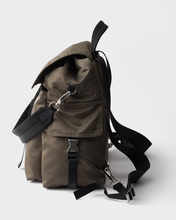 Prada Explore Re-Nylon and leather backpack - Smoky Gray Prada Explore Re-Nylon and leather backpack - Smoky Gray
