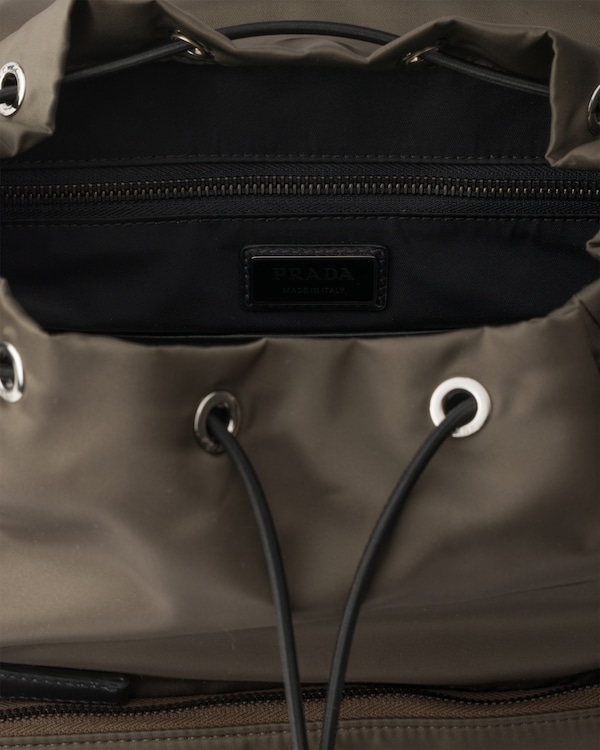 Prada Explore Re-Nylon and leather backpack - Smoky Gray Prada Explore Re-Nylon and leather backpack - Smoky Gray