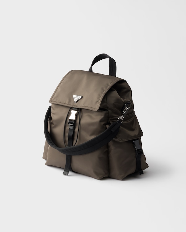 Prada Explore Re-Nylon and leather backpack - Smoky Gray Prada Explore Re-Nylon and leather backpack - Smoky Gray