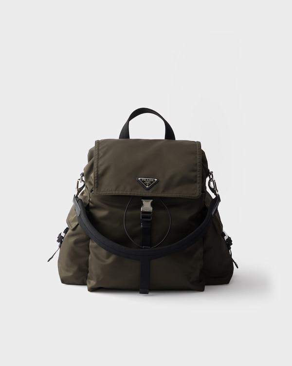 プラダ エクスプローラ Re-Nylon xレザー バックパック - フォレストグリーン プラダ エクスプローラ Re-Nylon xレザー バックパック - フォレストグリーン