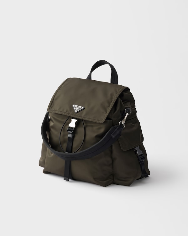 プラダ エクスプローラ Re-Nylon xレザー バックパック - フォレストグリーン プラダ エクスプローラ Re-Nylon xレザー バックパック - フォレストグリーン