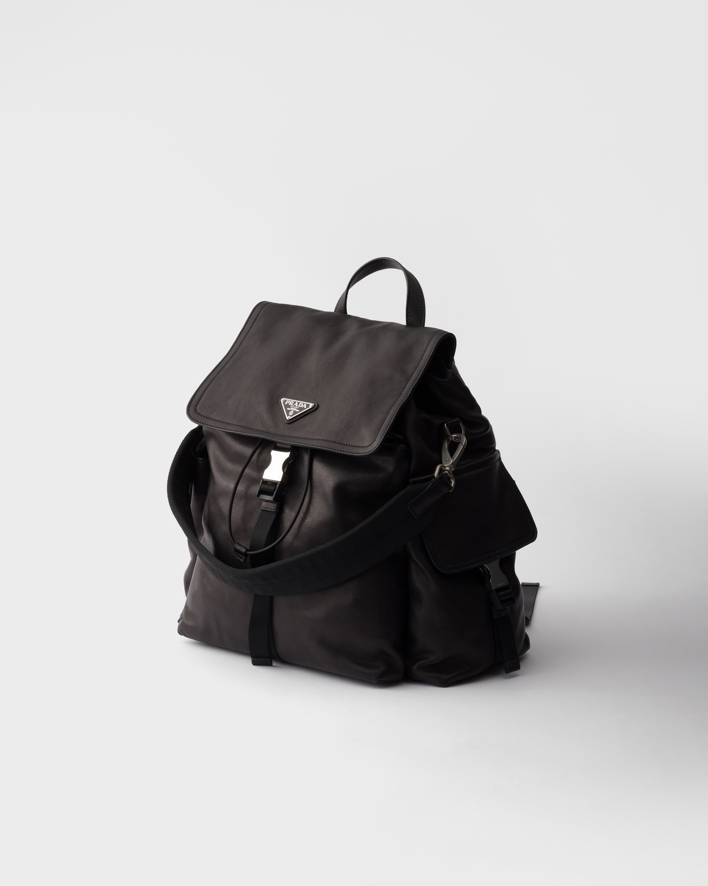 PRADA ブラックリュック Black Prada Explore leather backpack | PRADA - United States