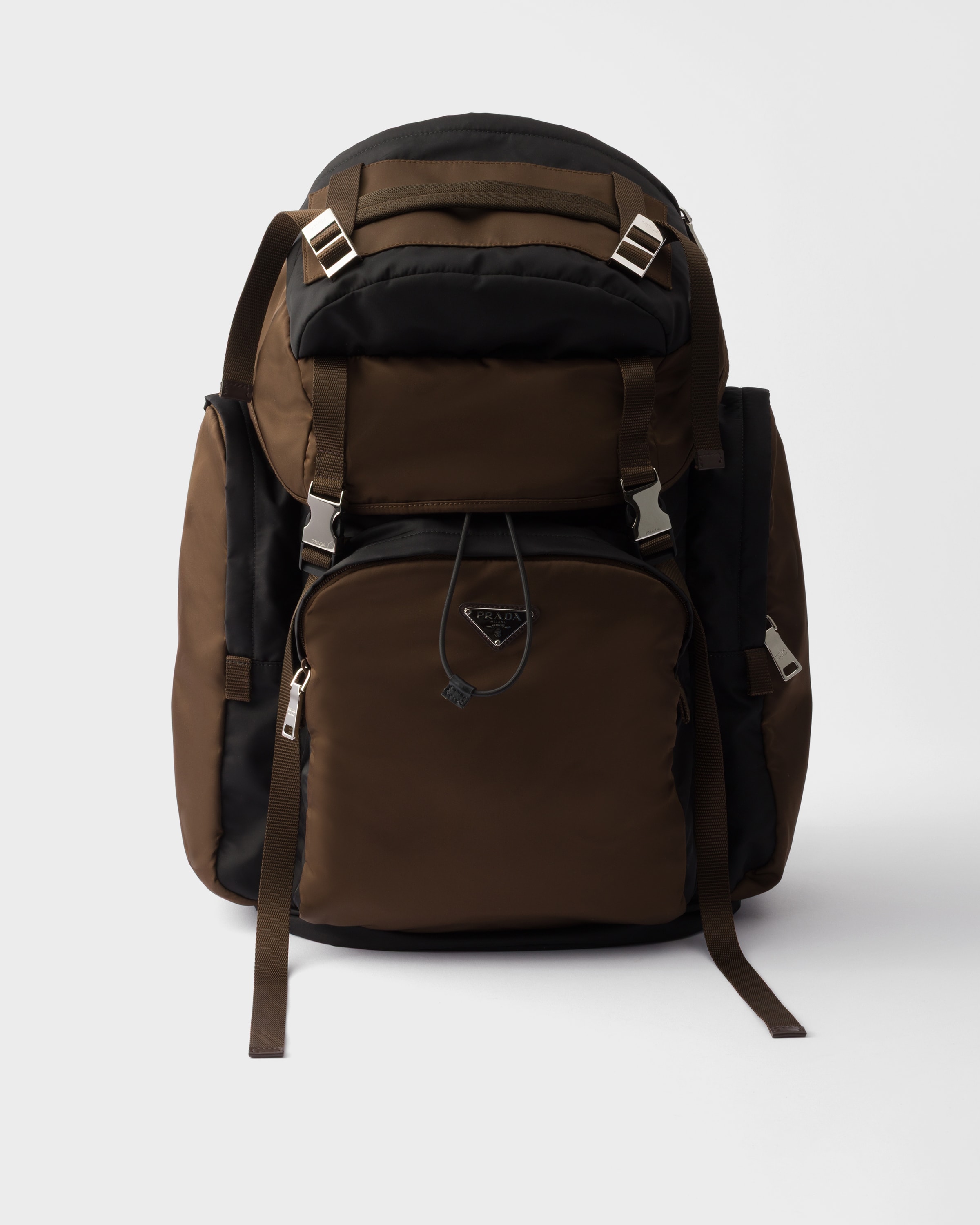Prada re-nylon Backpack, Man, Black/burnt