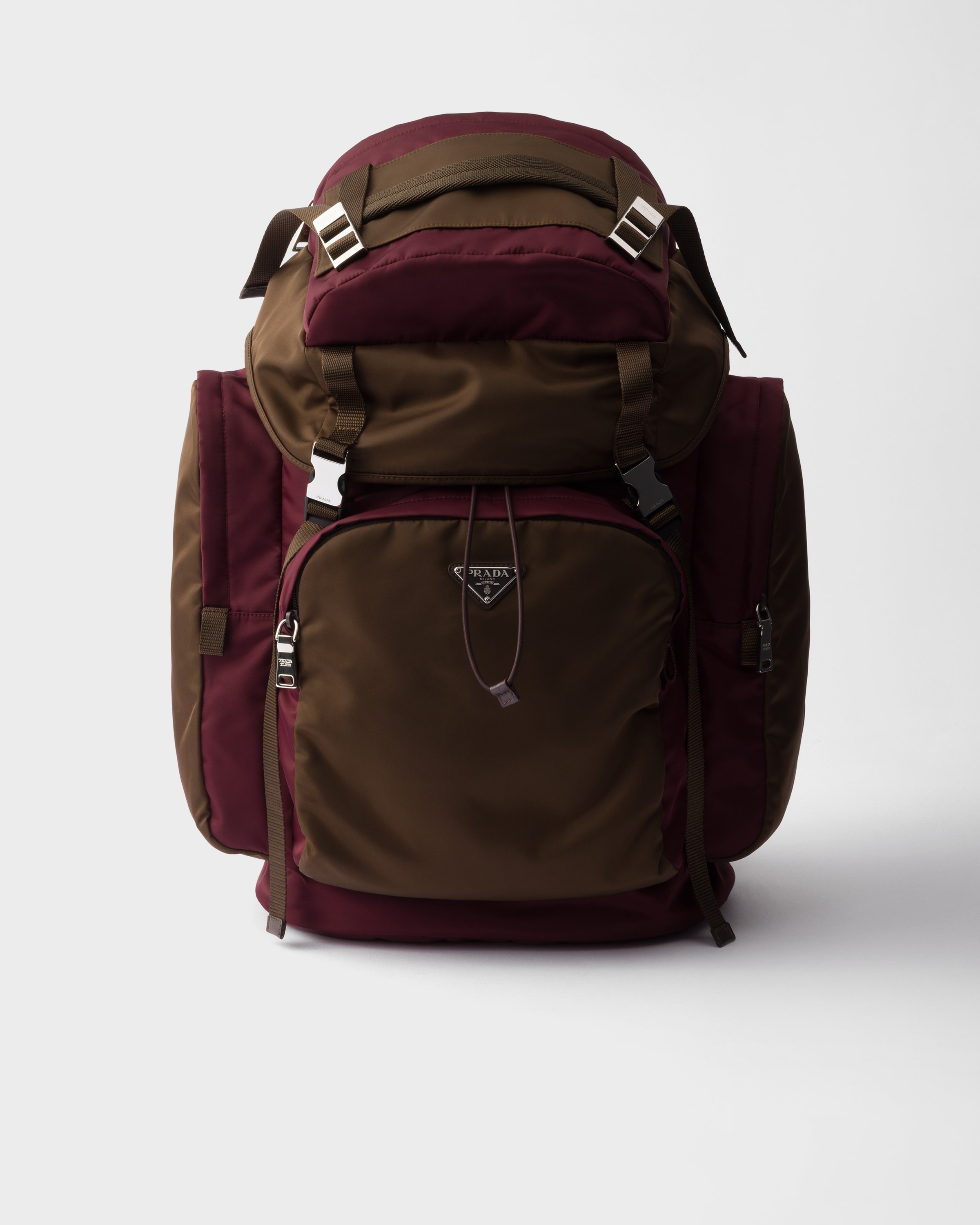 Burgundy/Burnt Re-Nylon backpack | PRADA - United States