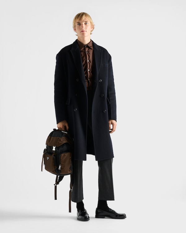 Re-Nylon and Saffiano leather backpack Re-Nylon and Saffiano leather backpack