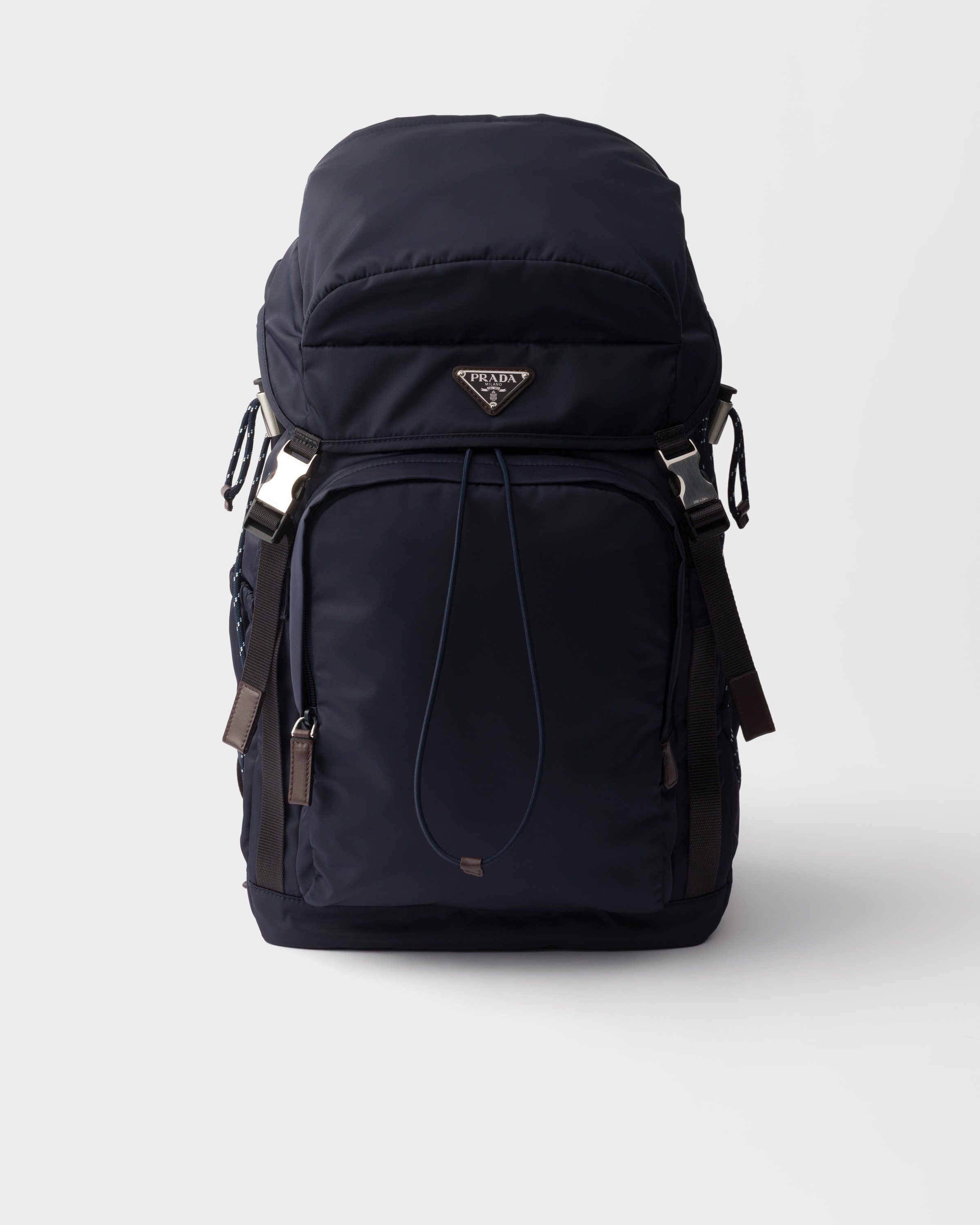 Navy Prada Speedrock Re-nylon And Leather Backpack | PRADA