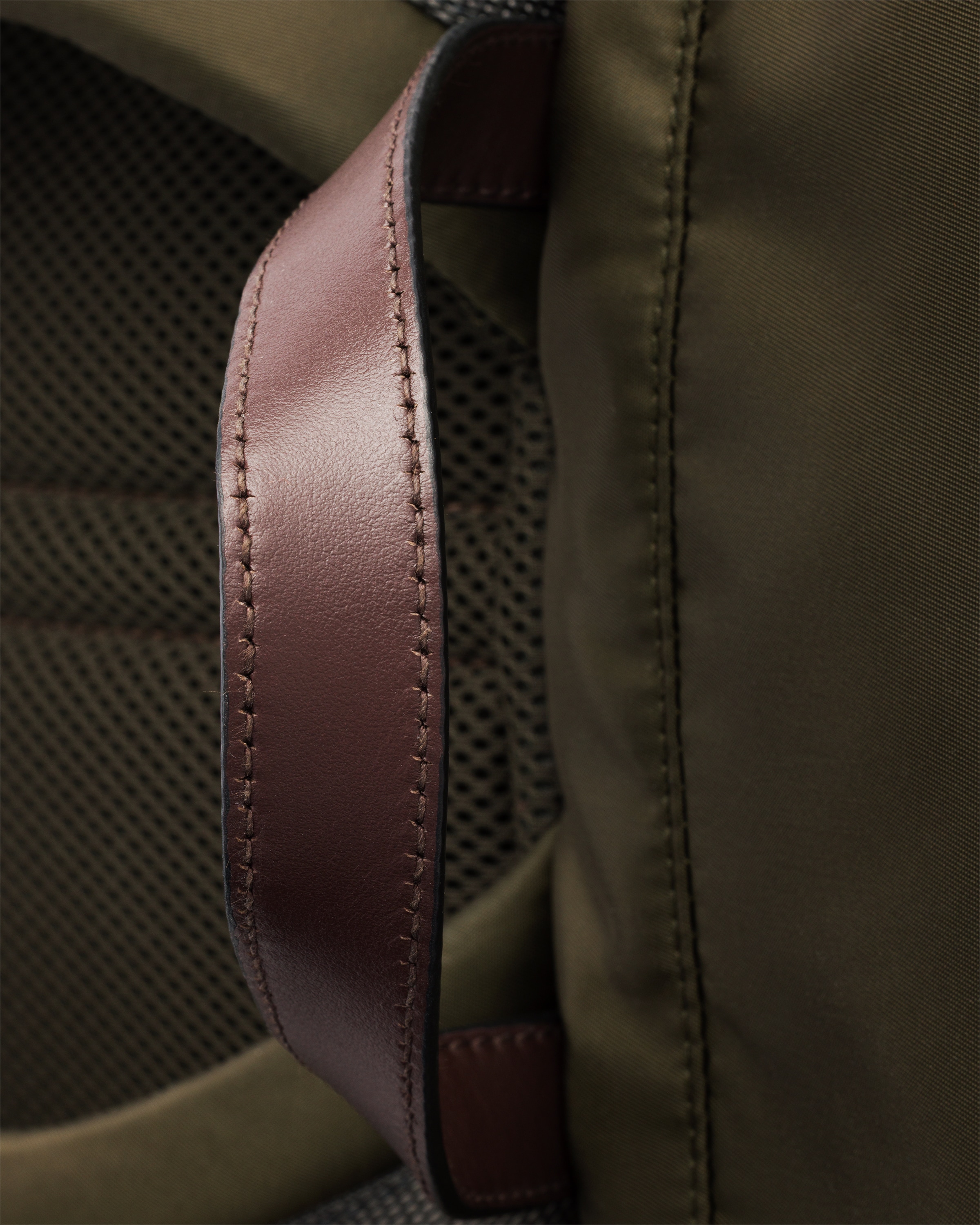 Selva Green Prada Speedrock Re-Nylon and leather backpack | PRADA