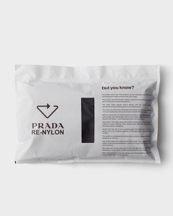 Sac à dos à cordon en Re-Nylon - Noir Sac à dos à cordon en Re-Nylon - Noir