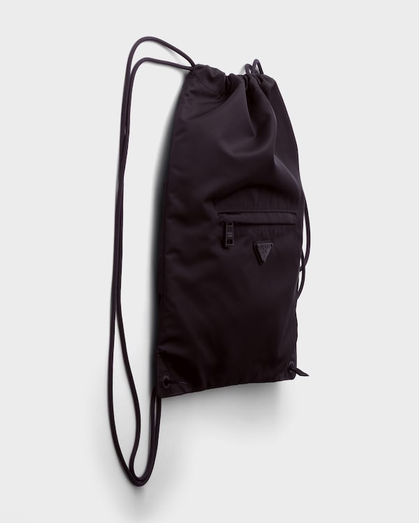 Sac à dos à cordon en Re-Nylon - Noir Sac à dos à cordon en Re-Nylon - Noir