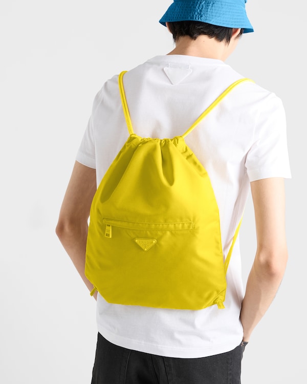 Sac à dos à cordon en Re-Nylon - Jaune Soleil Sac à dos à cordon en Re-Nylon - Jaune Soleil