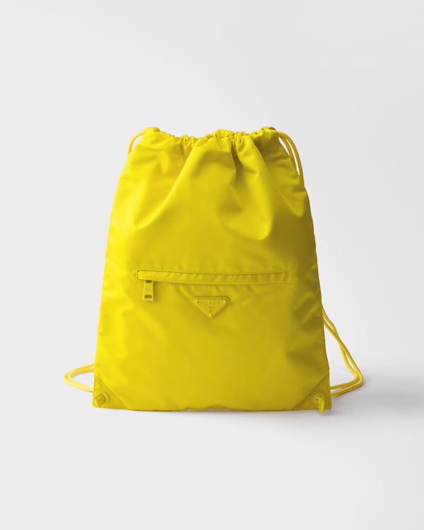 Sac à dos à cordon en Re-Nylon - Jaune Soleil Sac à dos à cordon en Re-Nylon - Jaune Soleil