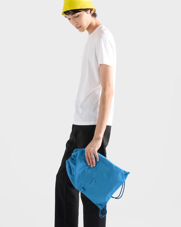 Sac à dos à cordon en Re-Nylon - BLEU CLAIR Sac à dos à cordon en Re-Nylon - BLEU CLAIR