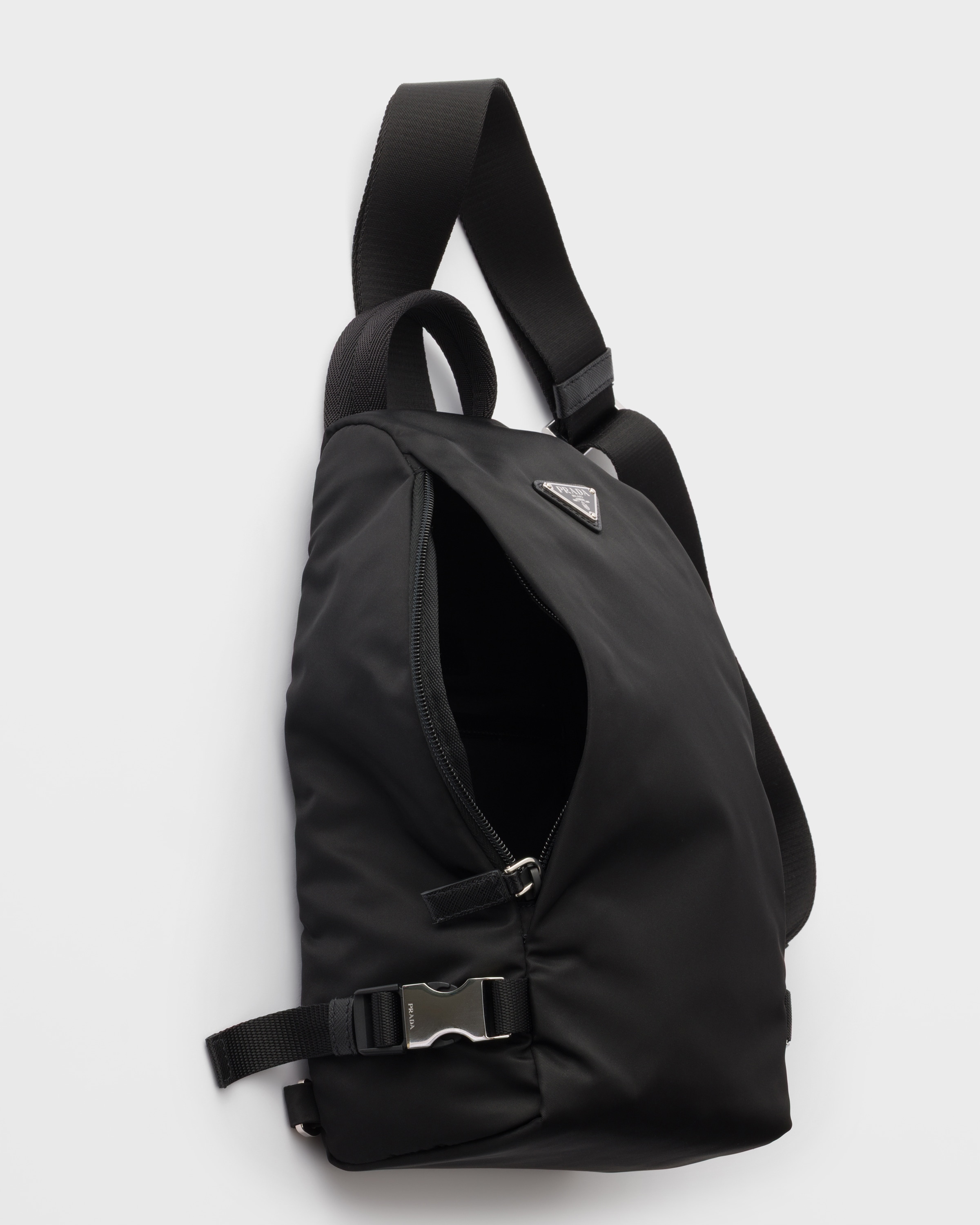 Black Re-nylon And Saffiano Leather Backpack | PRADA - United States