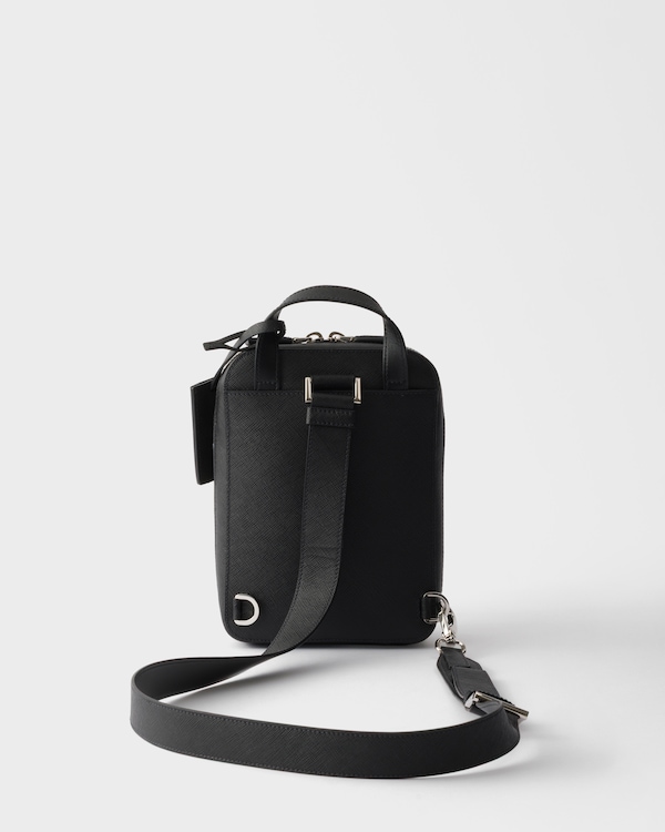 Sac à dos en cuir Saffiano - Noir Sac à dos en cuir Saffiano - Noir