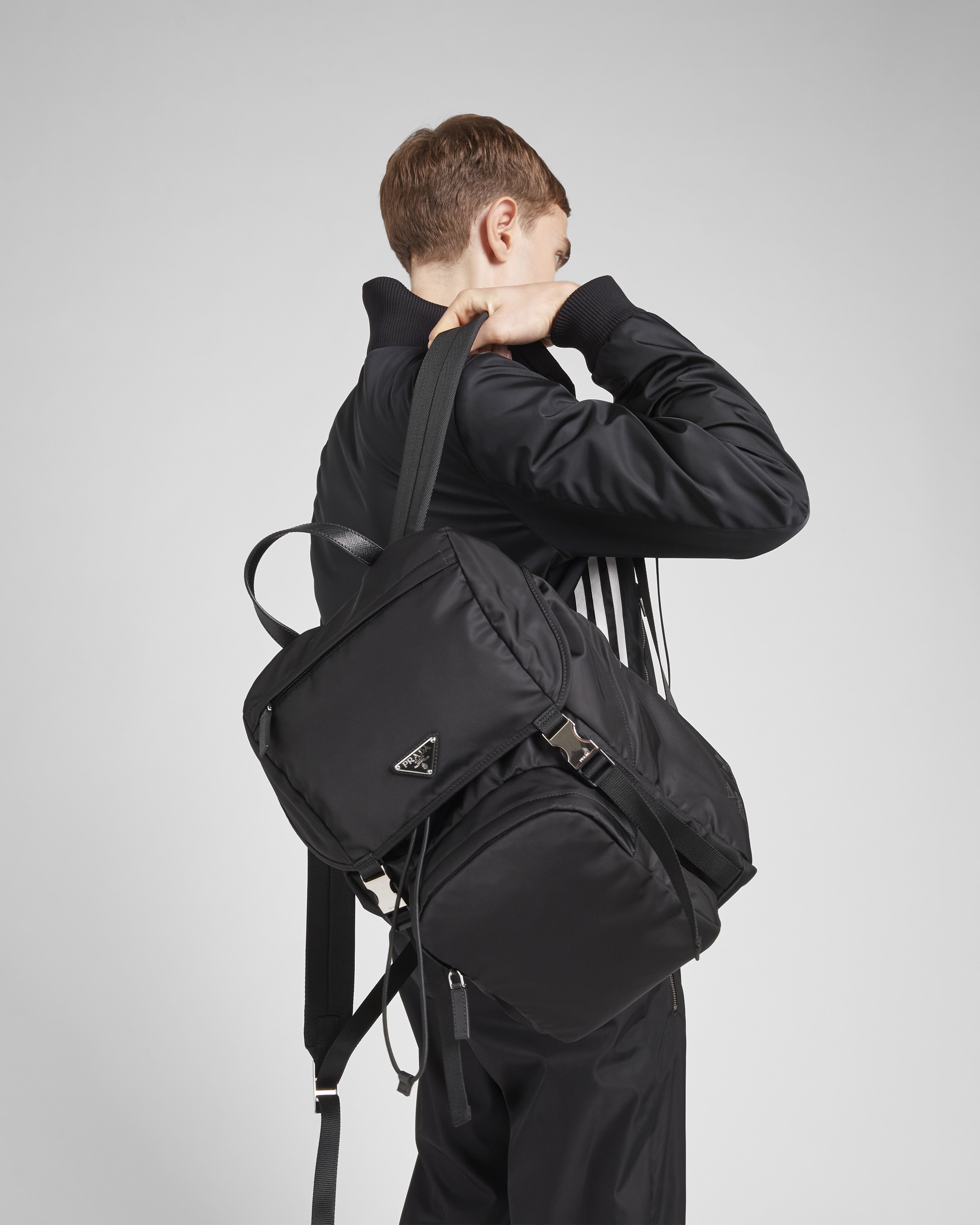 easy to be hurt clean up authority Black adidas for Prada Re-Nylon backpack | Prada
