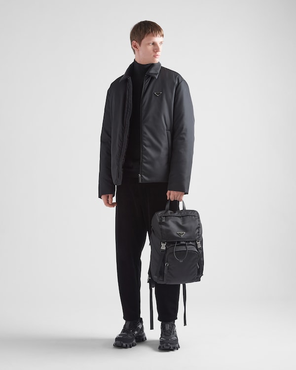 Re-Nylon and Saffiano leather backpack Re-Nylon and Saffiano leather backpack