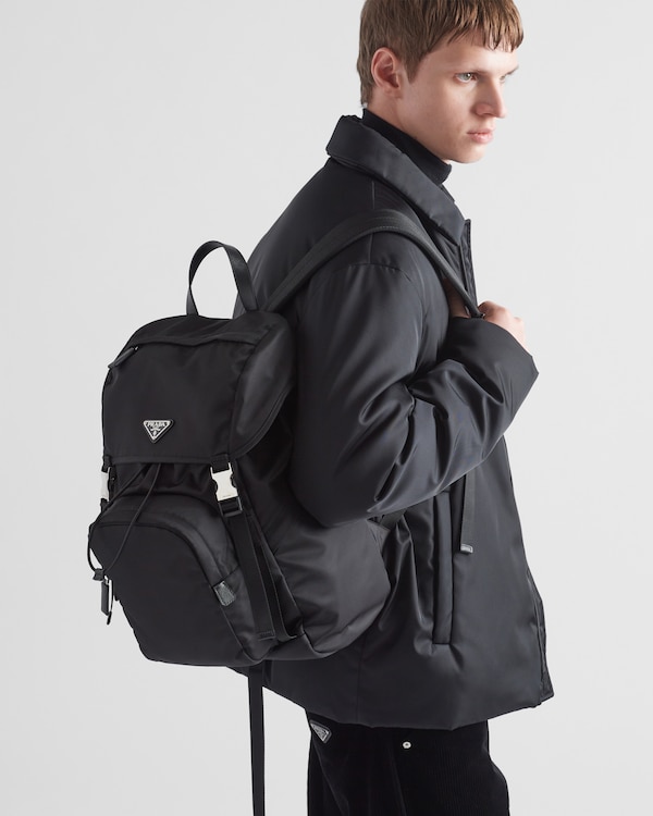 Re-Nylon and Saffiano leather backpack Re-Nylon and Saffiano leather backpack