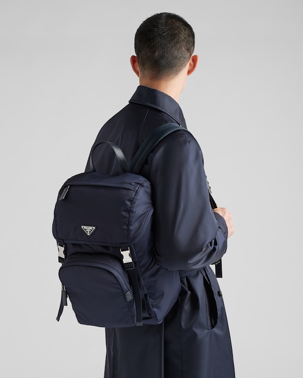 Re-Nylon and Saffiano leather backpack Re-Nylon and Saffiano leather backpack