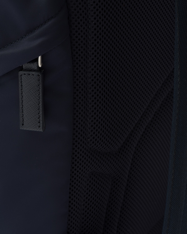 Re-Nylon and Saffiano leather backpack Re-Nylon and Saffiano leather backpack