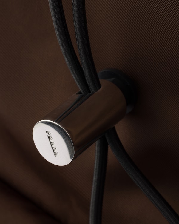 Re-Nylon and Saffiano leather backpack - Sienna Re-Nylon and Saffiano leather backpack - Sienna