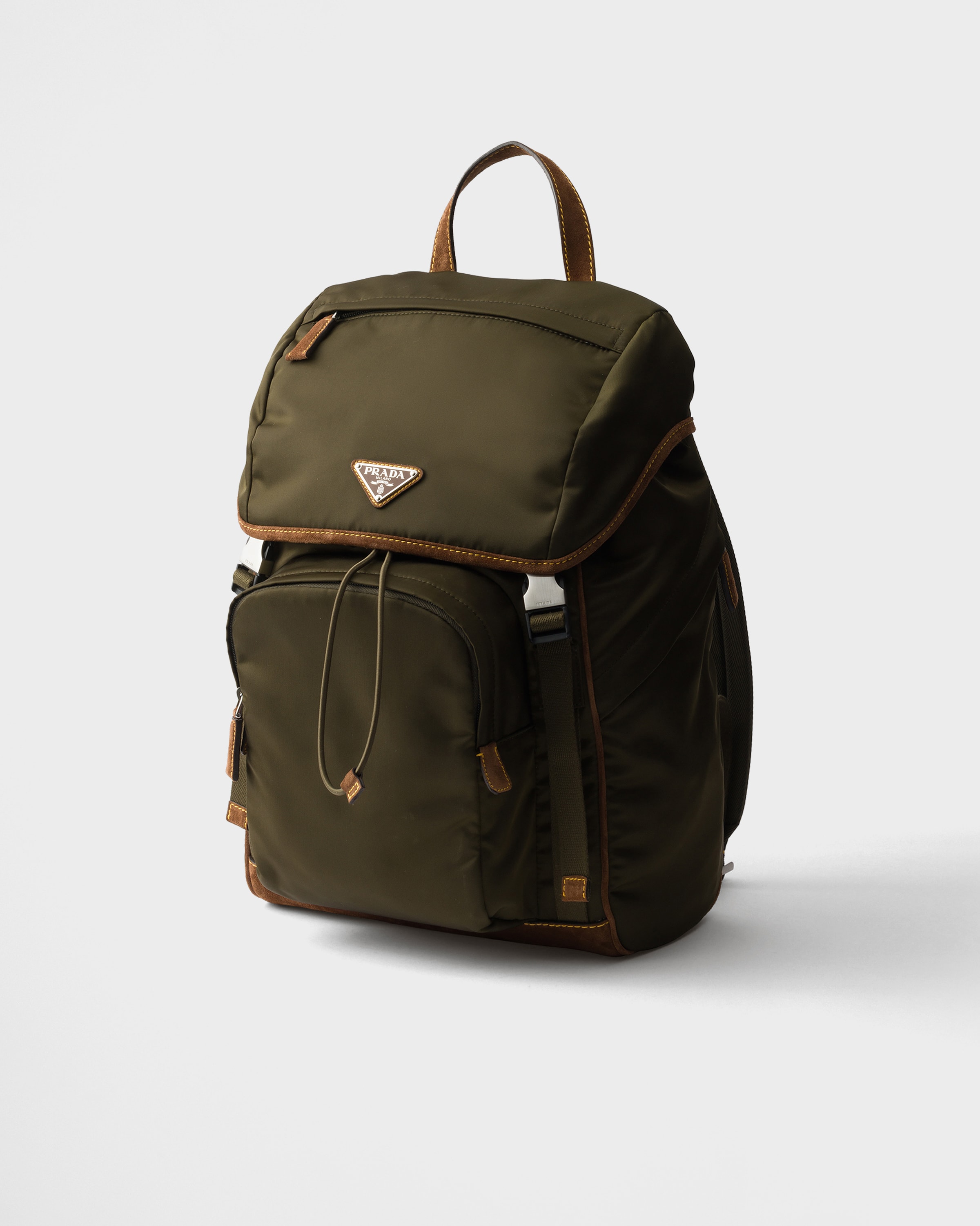 Prada Re-nylon And Suede Backpack