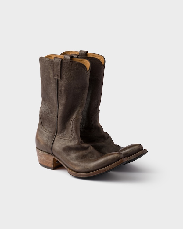 Sienna Leather boots | PRADA